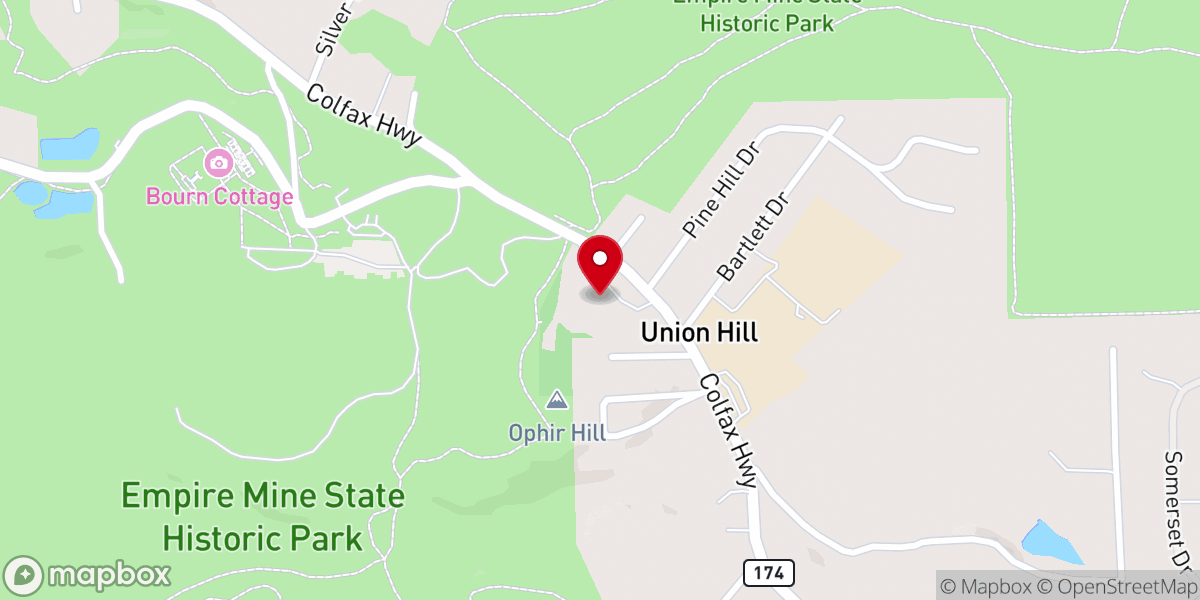 Map showing location of Calvary Bible Church