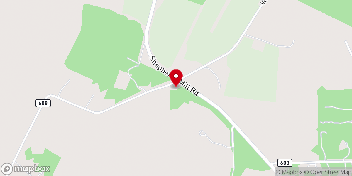 Map showing location of Marvin Chapel United Methodist Church
