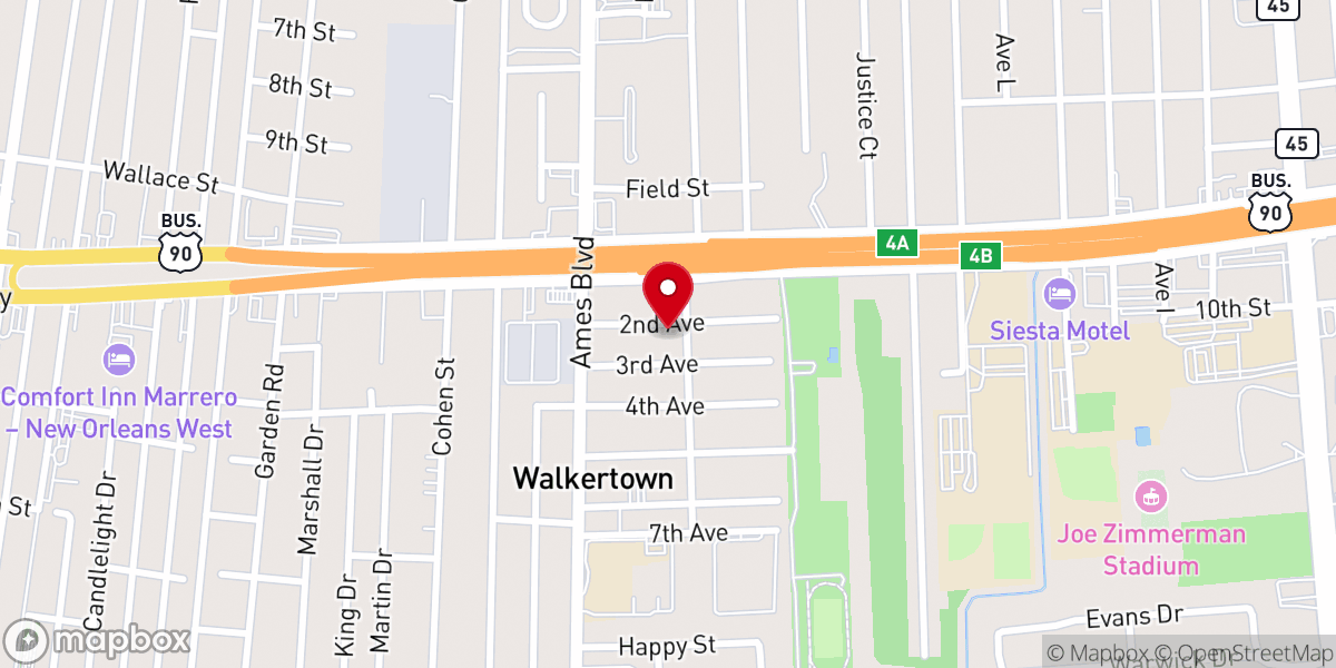 Map showing location of Morning Star Baptist Church