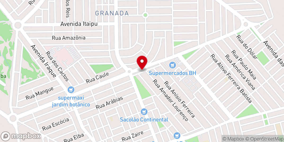 Map showing location of Igreja Universal