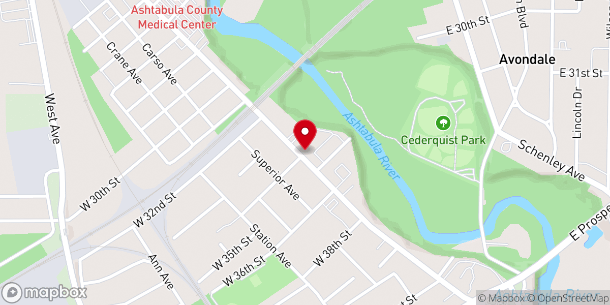 Map showing location of St Joseph Church
