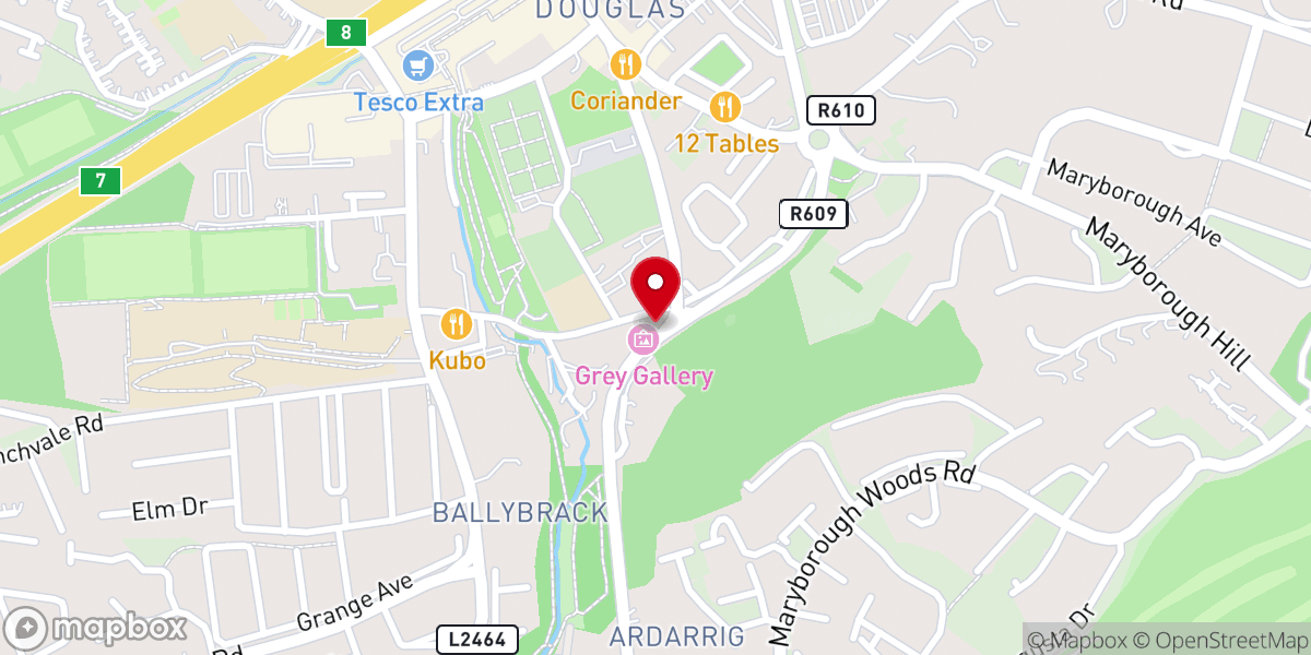 Map showing location of Our Lady of Lourdes Grotto