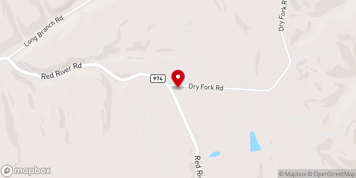 Map showing location of Allansville Baptist Church