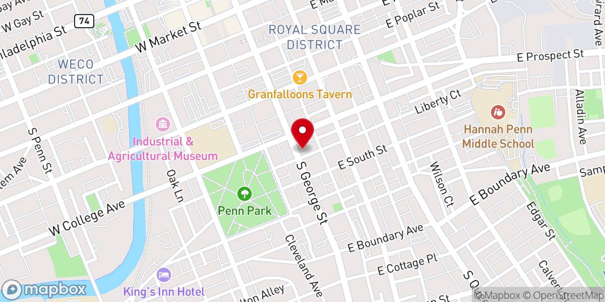 Map showing location of St. Mary's Youth Office