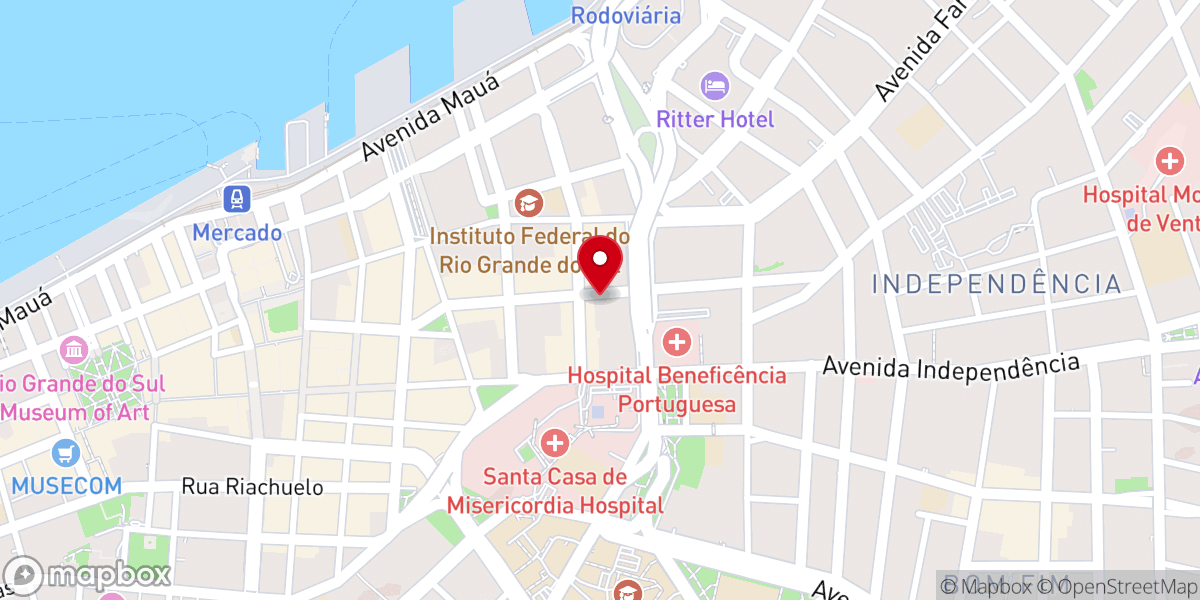 Map showing location of Santuário De Porto Alegre