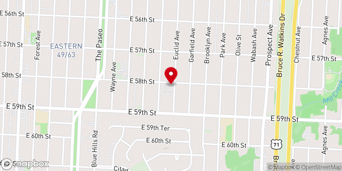 Map showing location of St. Therese Little Flower Parish