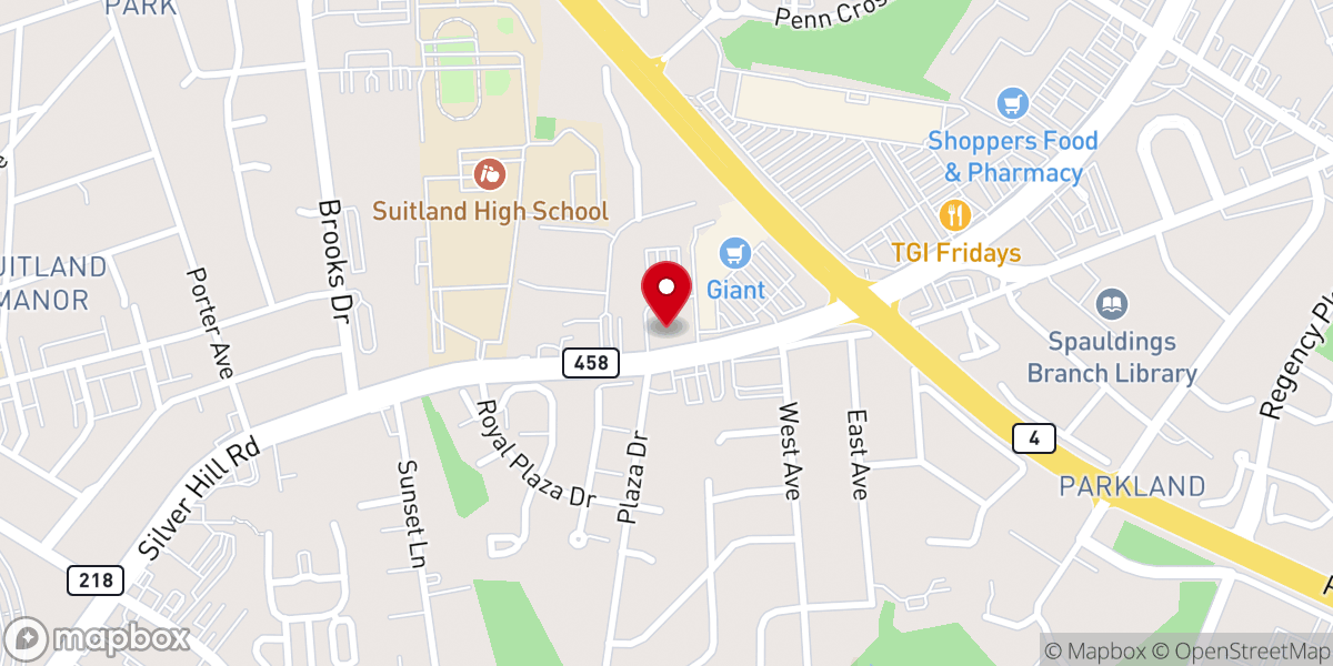 Map showing location of First Baptist Church of Suitland - Food Distribution Center