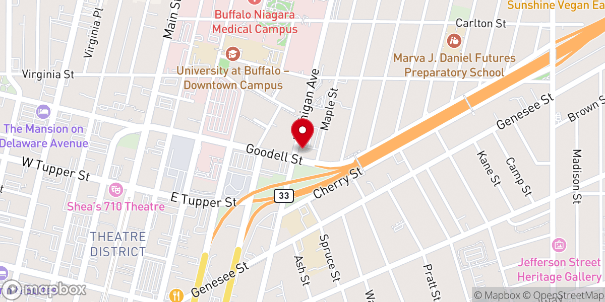 Map showing location of St John Baptist Church