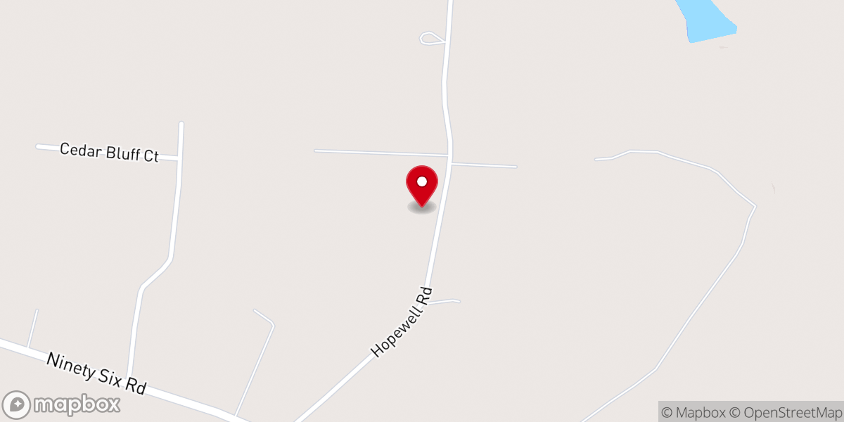 Map showing location of Antioch Church