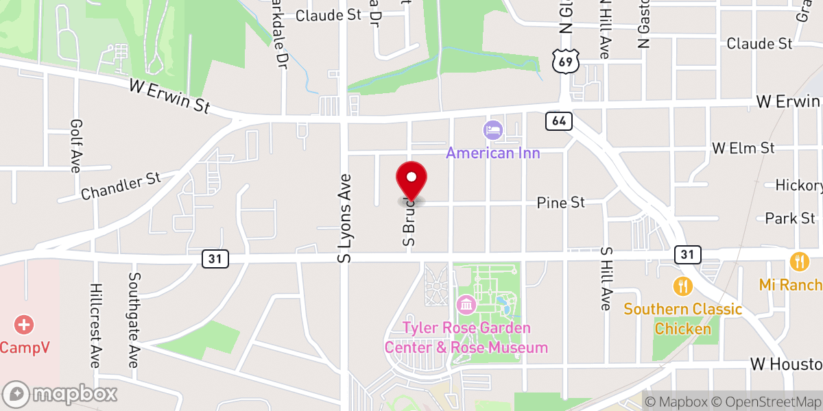 Map showing location of Fair Park Baptist Church