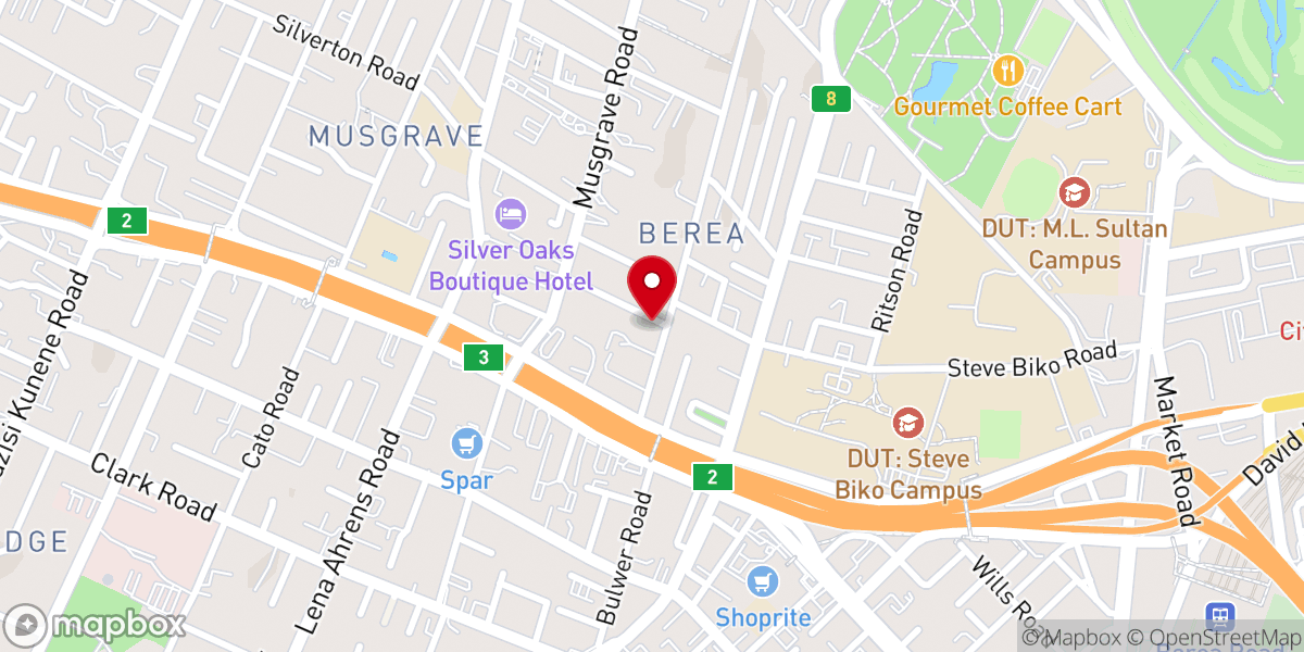 Map showing location of Full Gospel Tabernacle Church