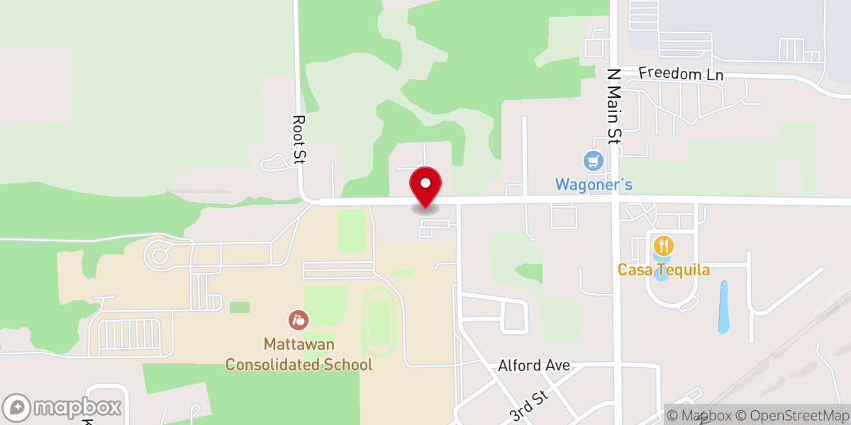 Map showing location of Faith Baptist Church