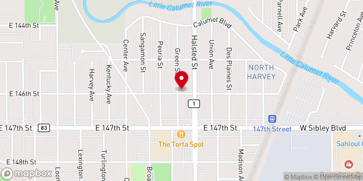 Map showing location of First Pentecost Assemblies International Church