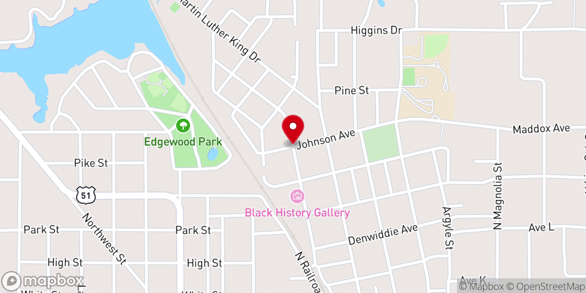Map showing location of Walker Chapel Freewill Baptist