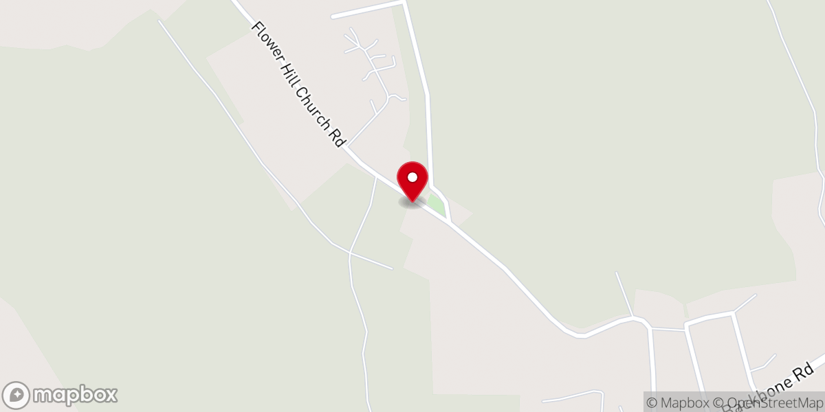 Map showing location of Flower Hill Church