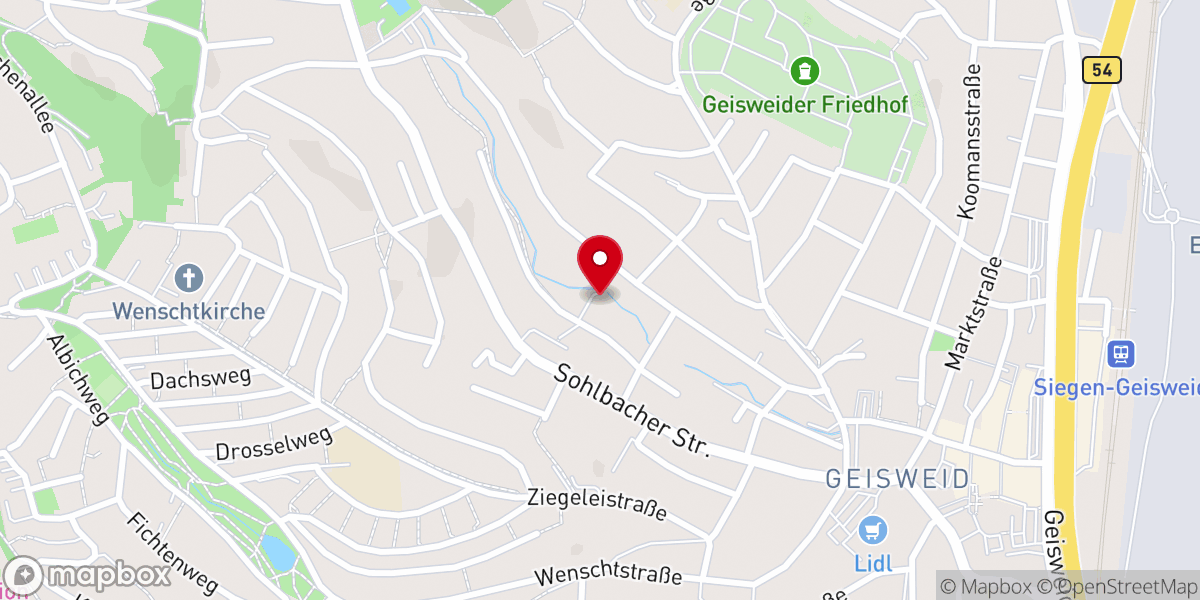 Map showing location of Freie evangelische Gemeinde Siegen-Geisweid