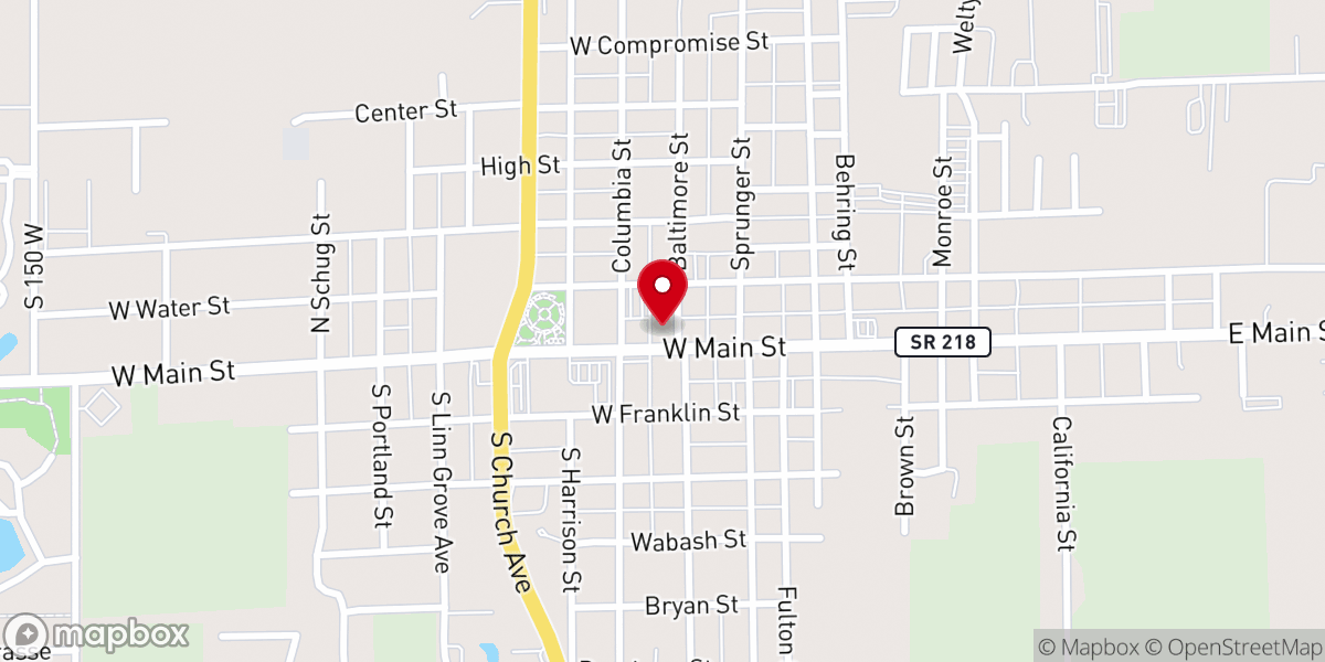 Map showing location of Cross Community Church