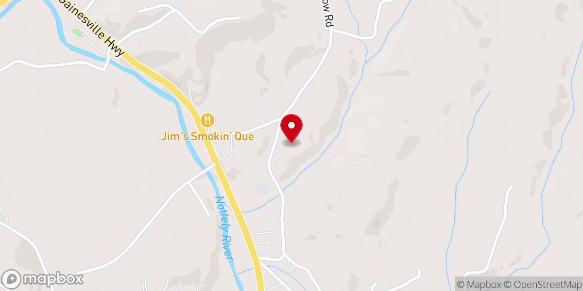 Map showing location of Mount Hebron Baptist Church,Blairsville,Ga 30512