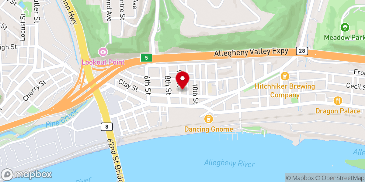 Map showing location of Madonna of Jerusalem Church - Christ the King Parish