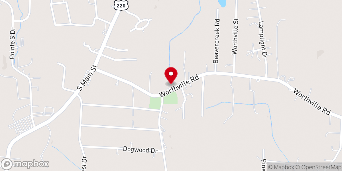 Map showing location of Midway Wesleyan Church