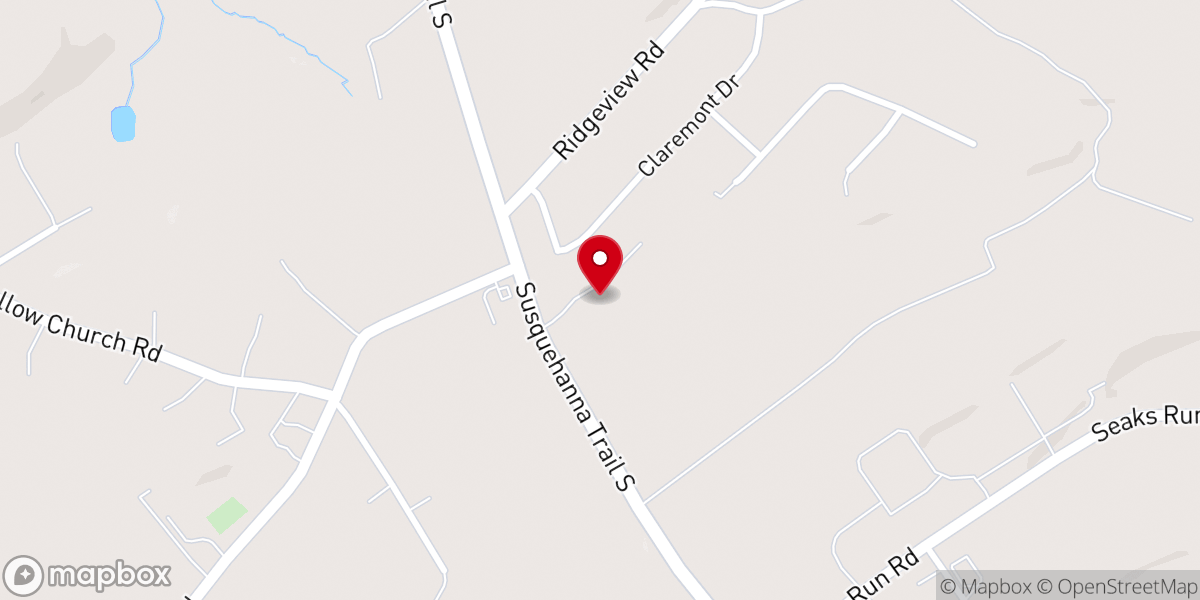 Map showing location of Glenview Alliance Church