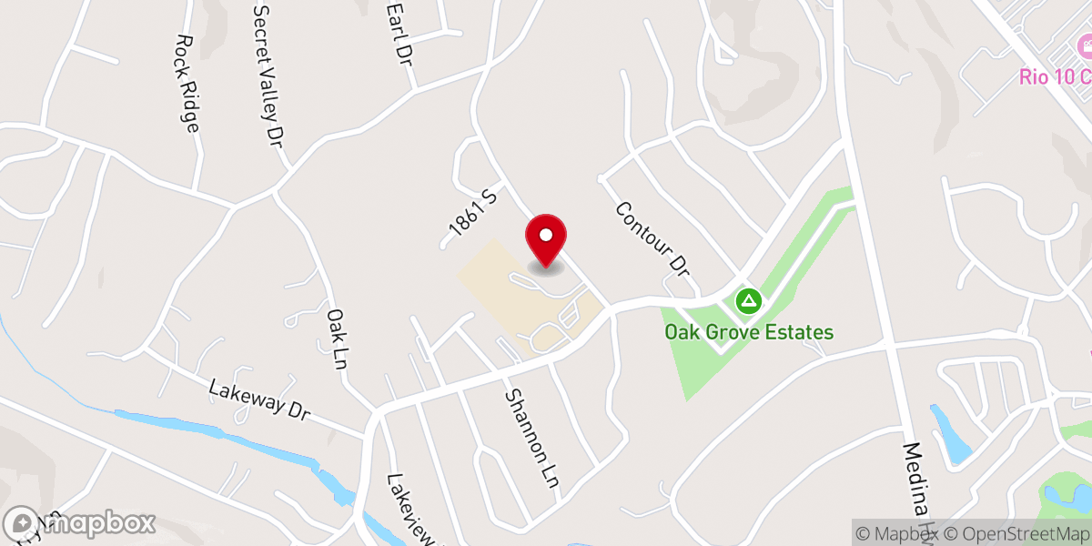 Map showing location of Southern Oaks Church