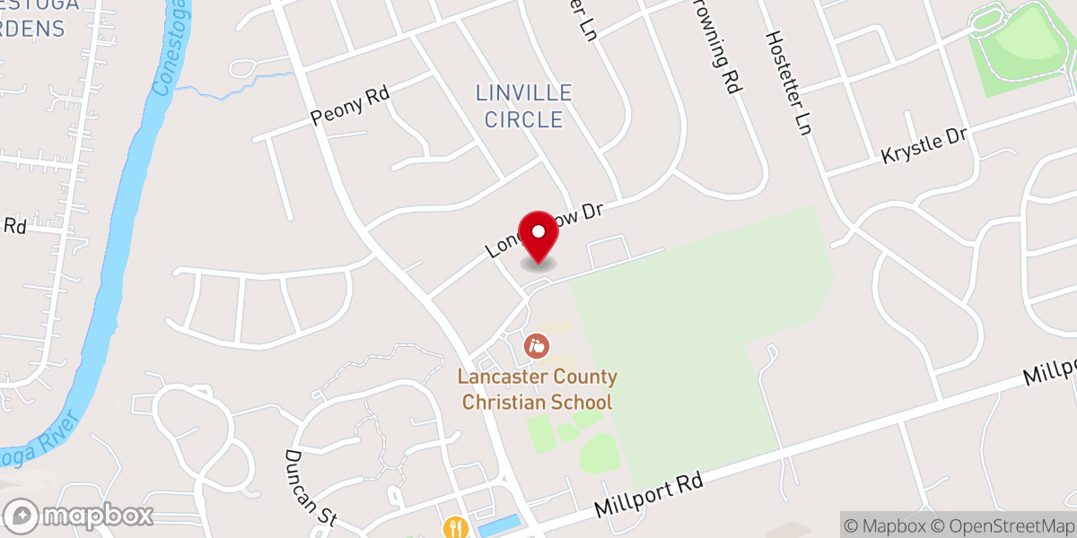 Map showing location of Calvary Baptist Church
