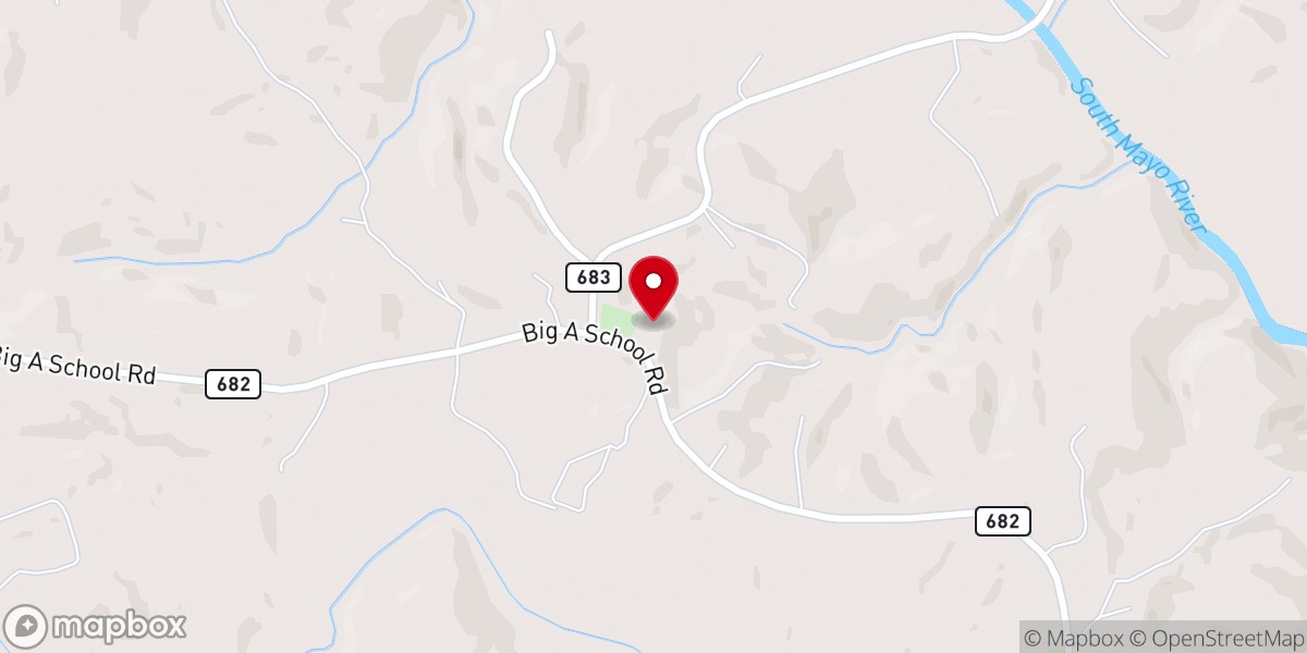Map showing location of High Point Baptist Church