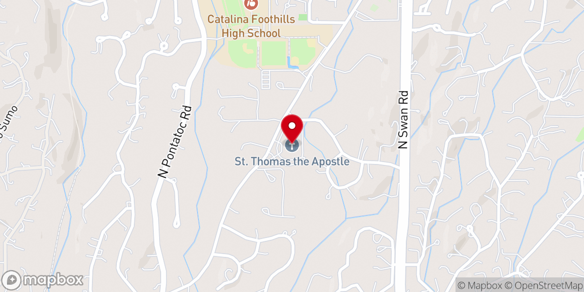 Map showing location of St. Thomas the Apostle Roman Catholic Parish