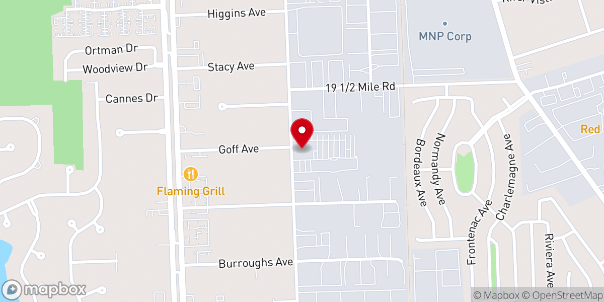 Map showing location of Holy Martyrs Chaldean Catholic Church