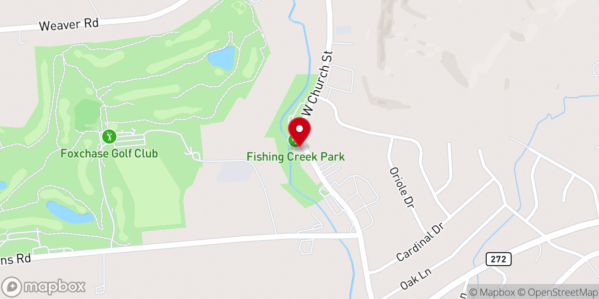 Map showing location of Fishing Creek Park