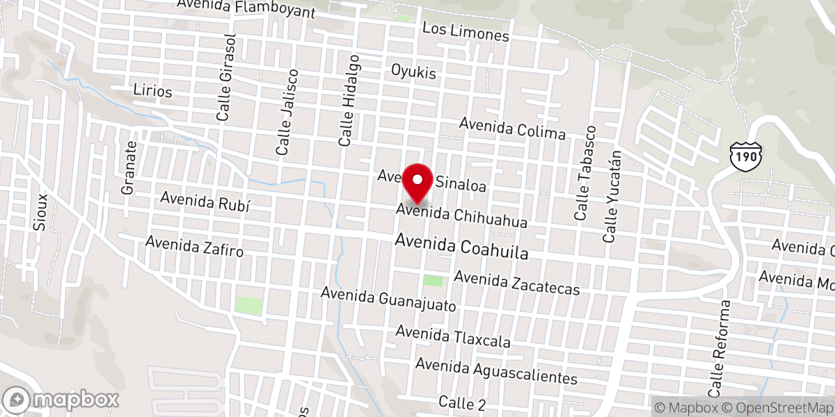 Map showing location of Iglesia Pentecostés, Unción y Fuego