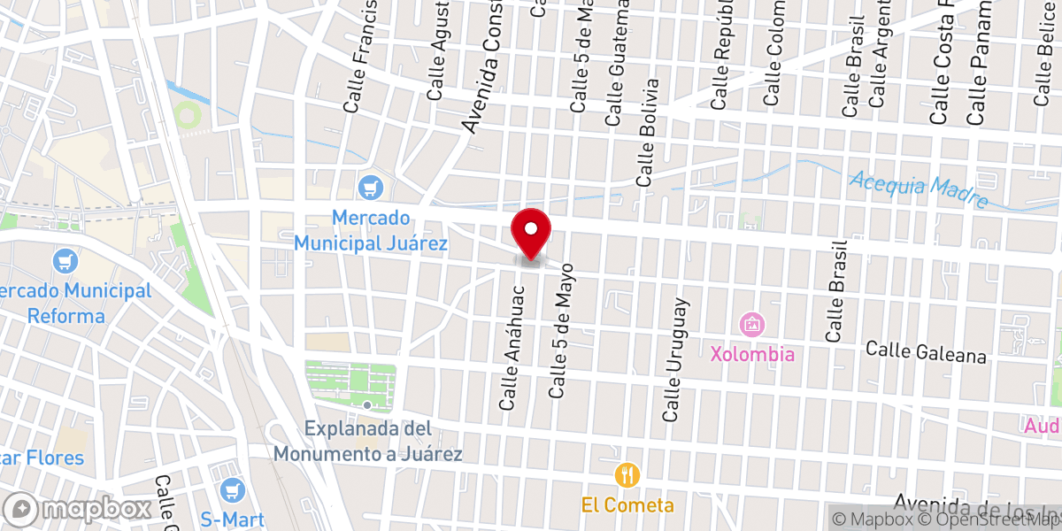Map showing location of Iglesia cristiana