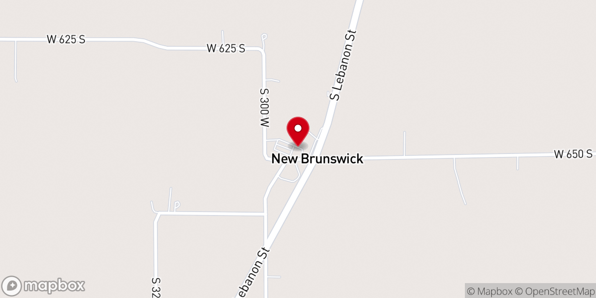 Map showing location of New Brunswick Church of Christ