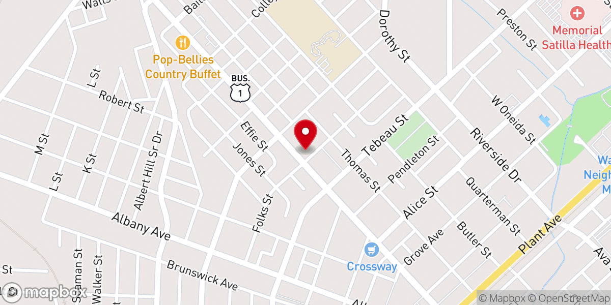 Map showing location of The Upper Room Outreach Ministries, Inc.