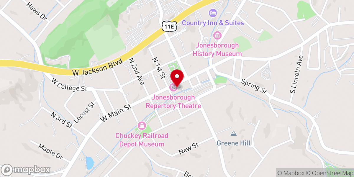 Map showing location of Christ Church Jonesborough, TN