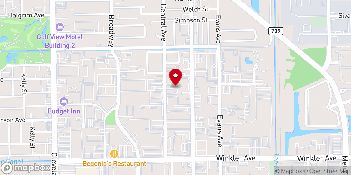 Map showing location of Celebration of life chapel