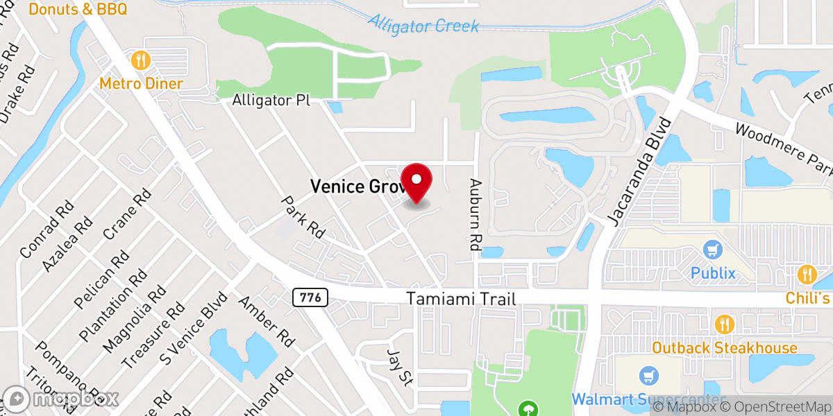Map showing location of Venice Nokomis SDA Church
