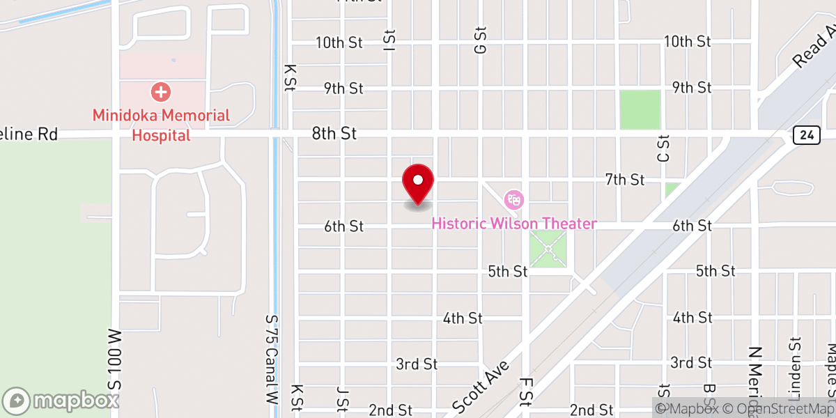 Map showing location of United Methodist Church