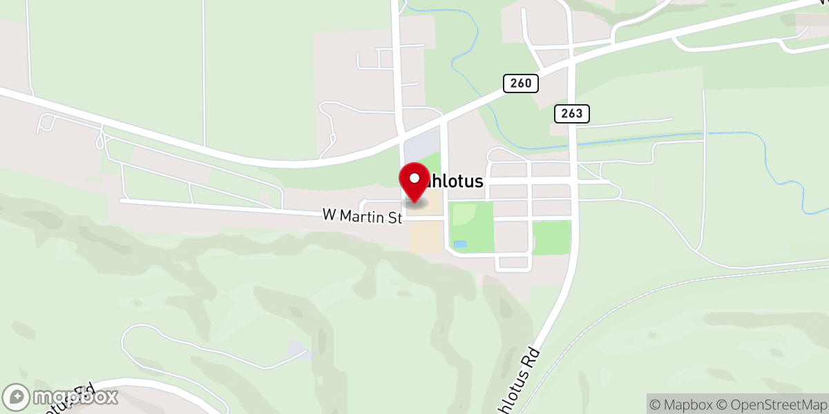 Map showing location of Kahlotus United Methodist Church