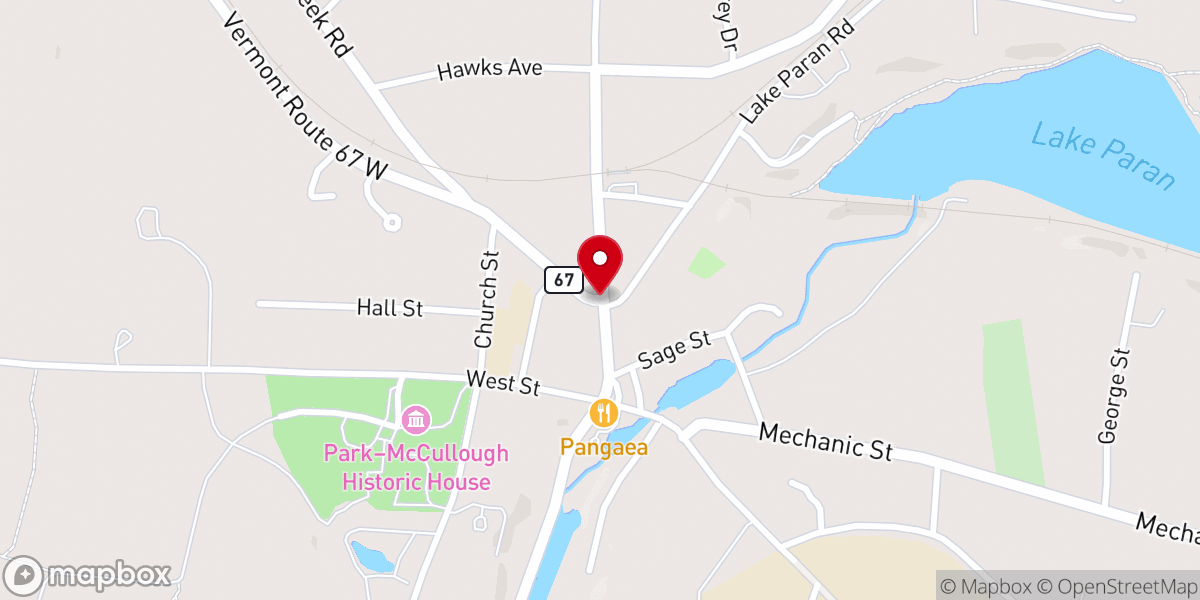 Map showing location of North Bennington