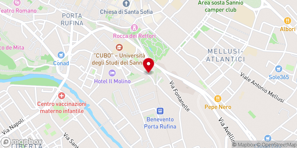 Map showing location of Chiesa di Santa Maria della Pietà