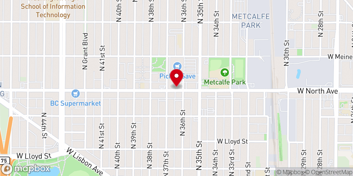 Map showing location of New Living Church