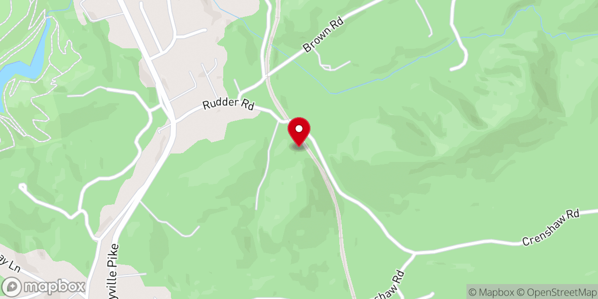 Map showing location of Friendly Chapel Baptist Church