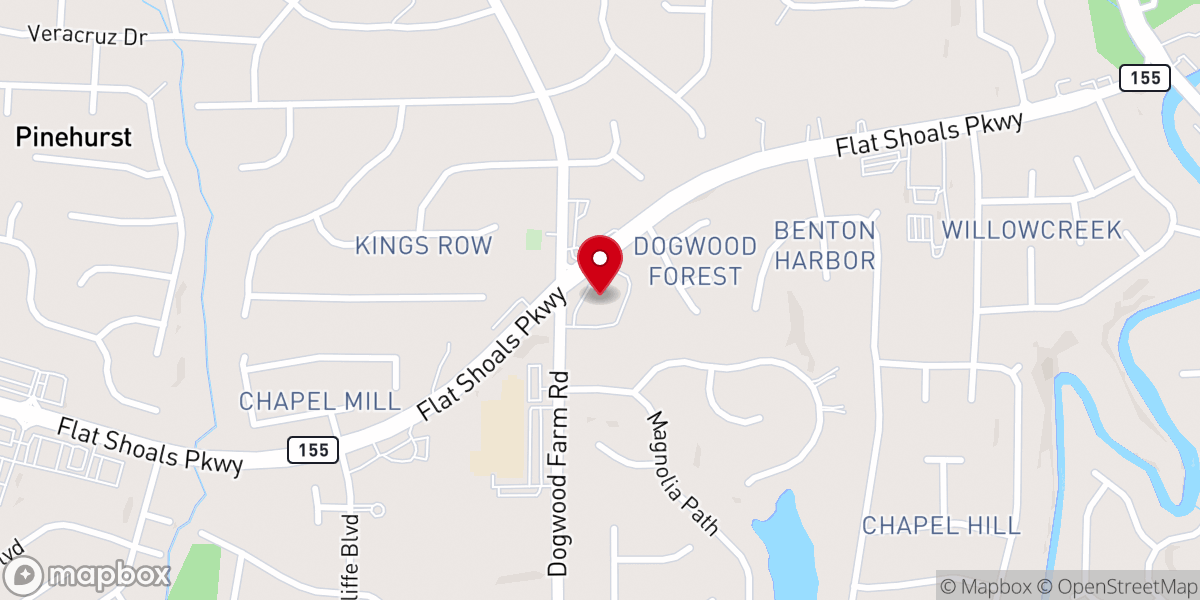 Map showing location of One Accord Community Church