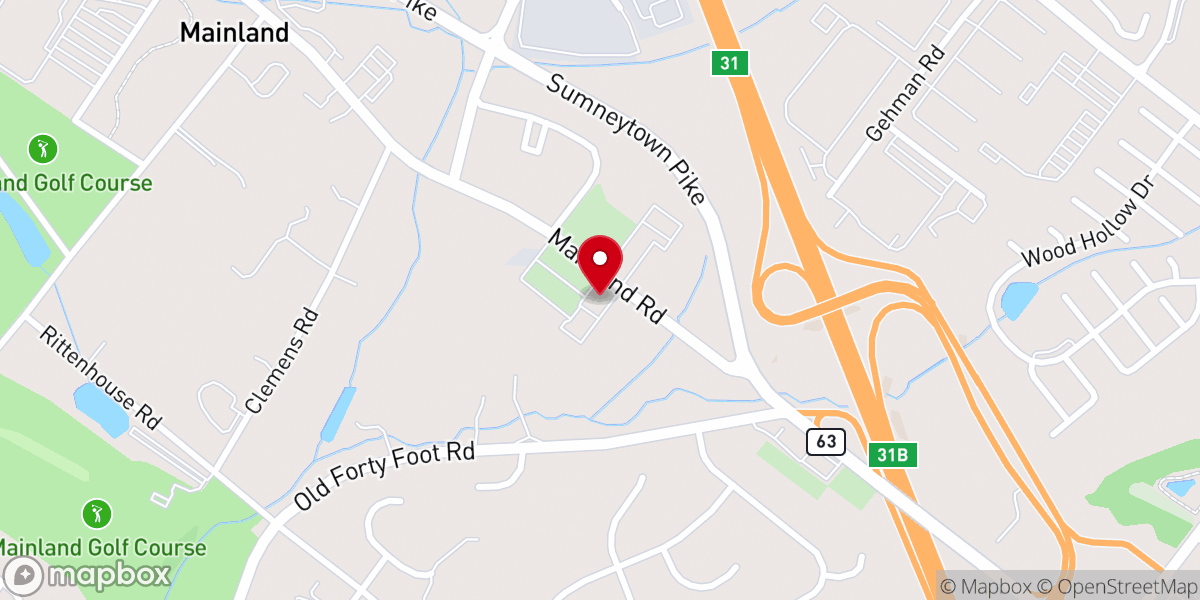 Map showing location of Christ Covenant Church