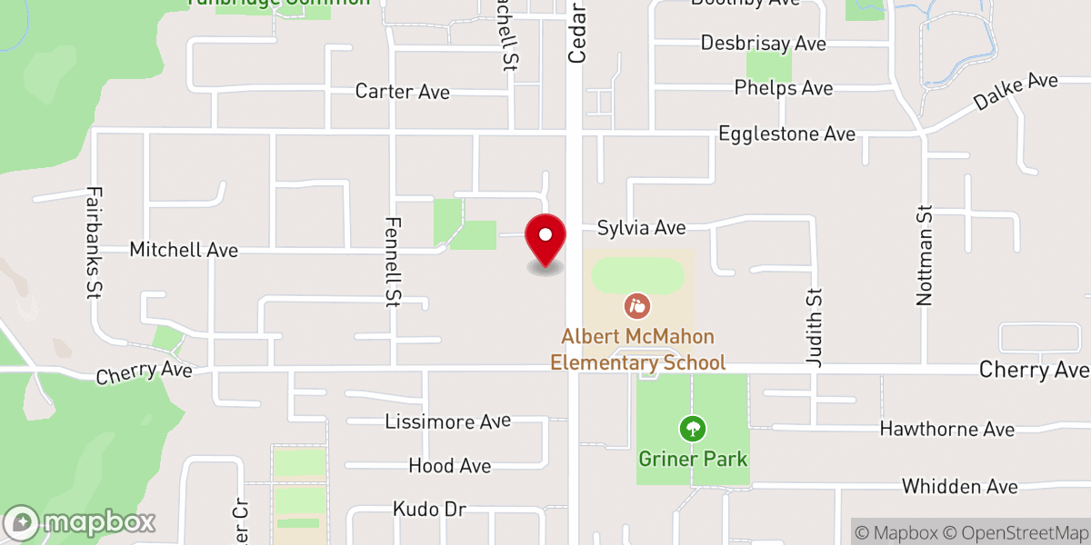 Map showing location of St Paul's Presbyterian Church