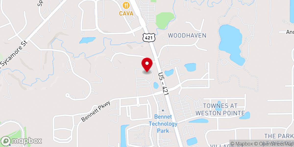 Map showing location of Advent Evangelical Lutheran Church