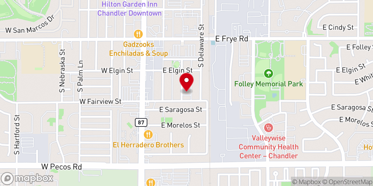 Map showing location of Mount Olive Baptist Church