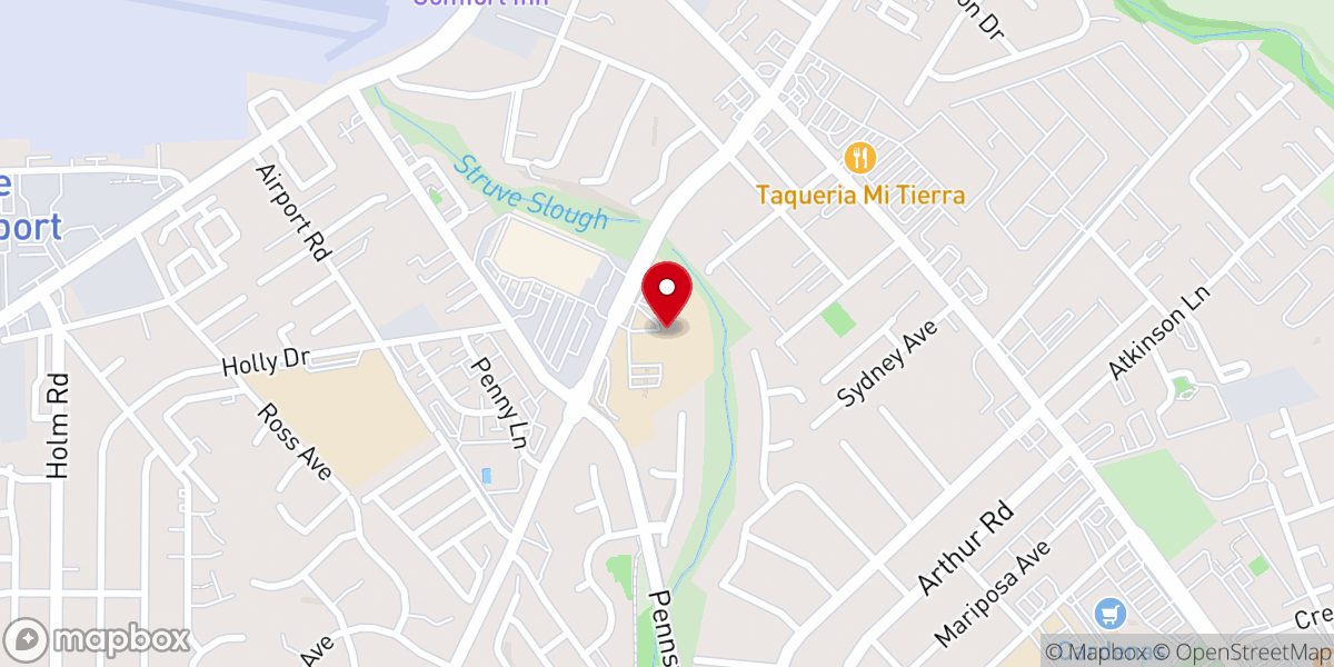 Map showing location of Green Valley Christian Center